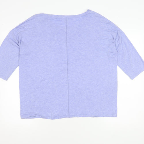 Pure Collection Women's Blue 3/4 Sleeve Top Size 16