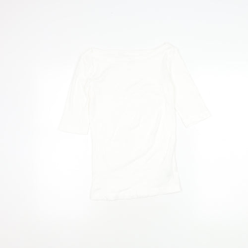 GAP Women's White 2XS 3/4 Sleeve T-Shirt Cotton