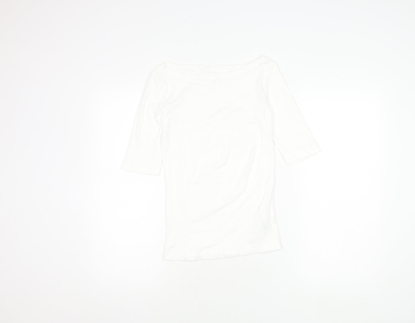 GAP Women's White 2XS 3/4 Sleeve T-Shirt Cotton