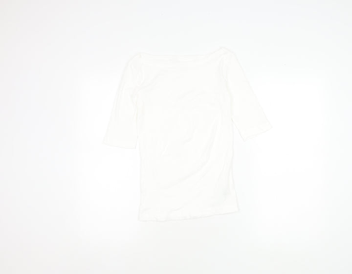 GAP Women's White 2XS 3/4 Sleeve T-Shirt Cotton
