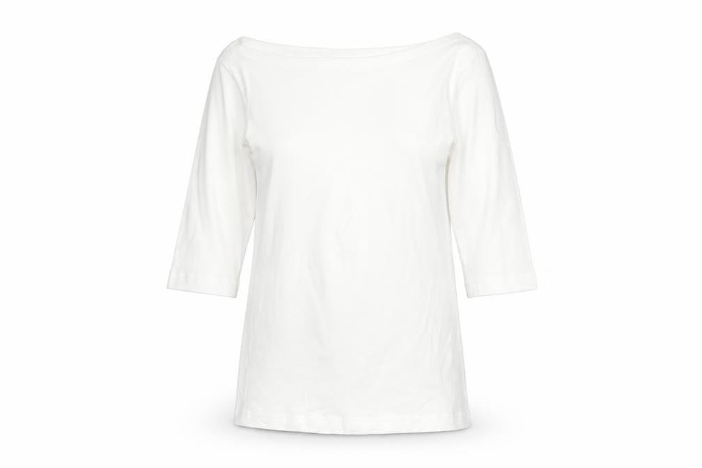 GAP Women's White 2XS 3/4 Sleeve T-Shirt Cotton
