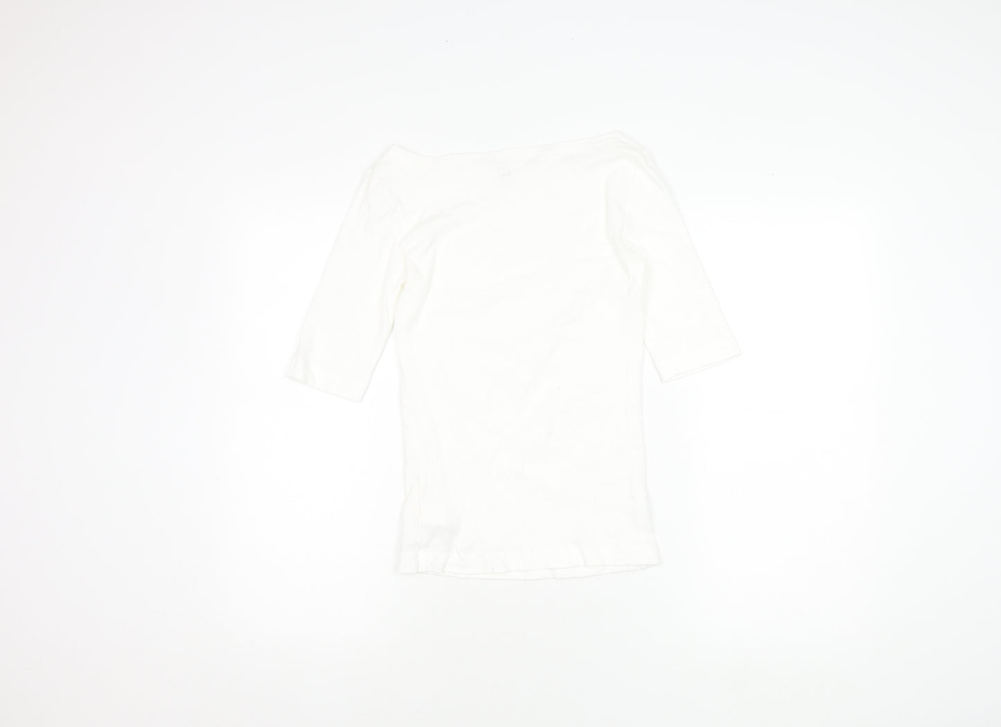 GAP Women's White 2XS 3/4 Sleeve T-Shirt Cotton