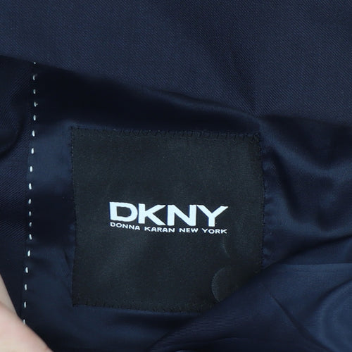 DKNY Men's Blue Blazer 38 Regular Fit Wool Jacket