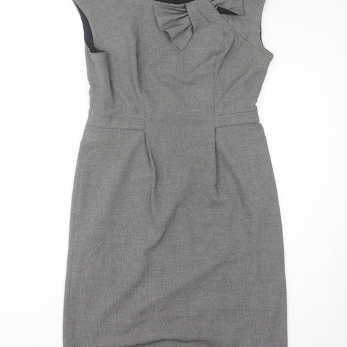 ECAILLE Women's Grey Sheath Dress, Size 12