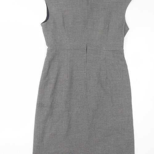 ECAILLE Women's Grey Sheath Dress, Size 12