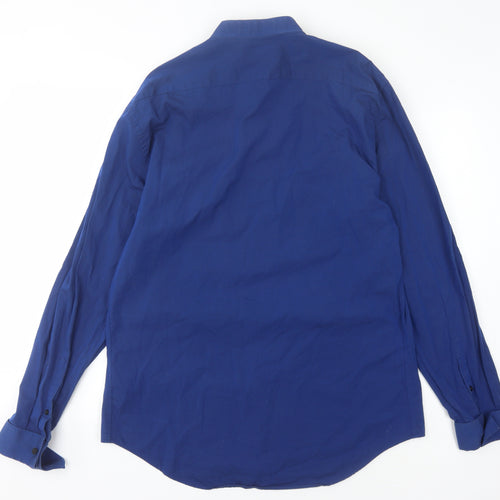 Zara Man Men's Blue XL Slim Fit Button-Up Shirt