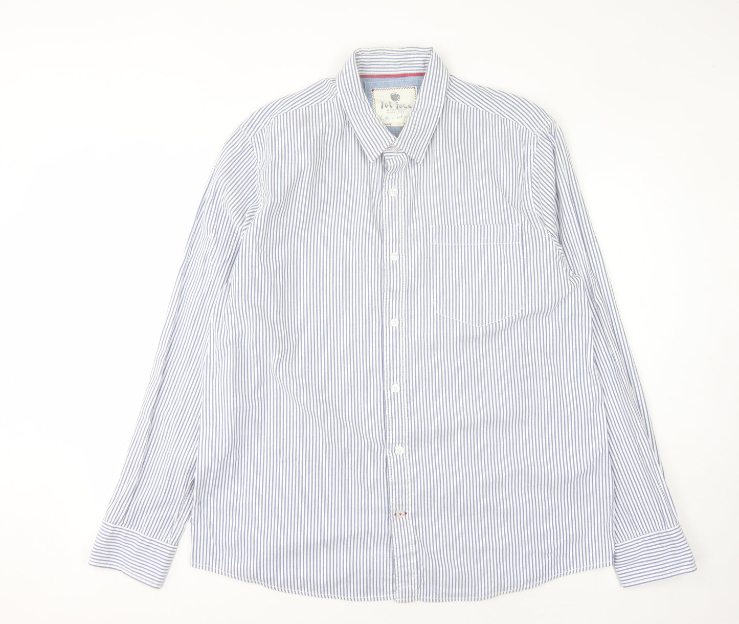 Fat Face Men's XL Blue Striped Casual Shirt