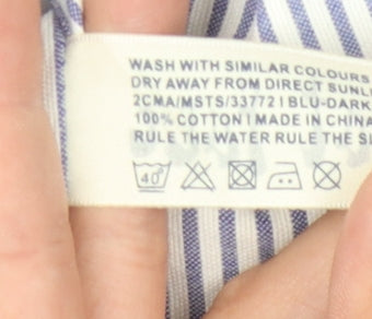 Fat Face Men's XL Blue Striped Casual Shirt