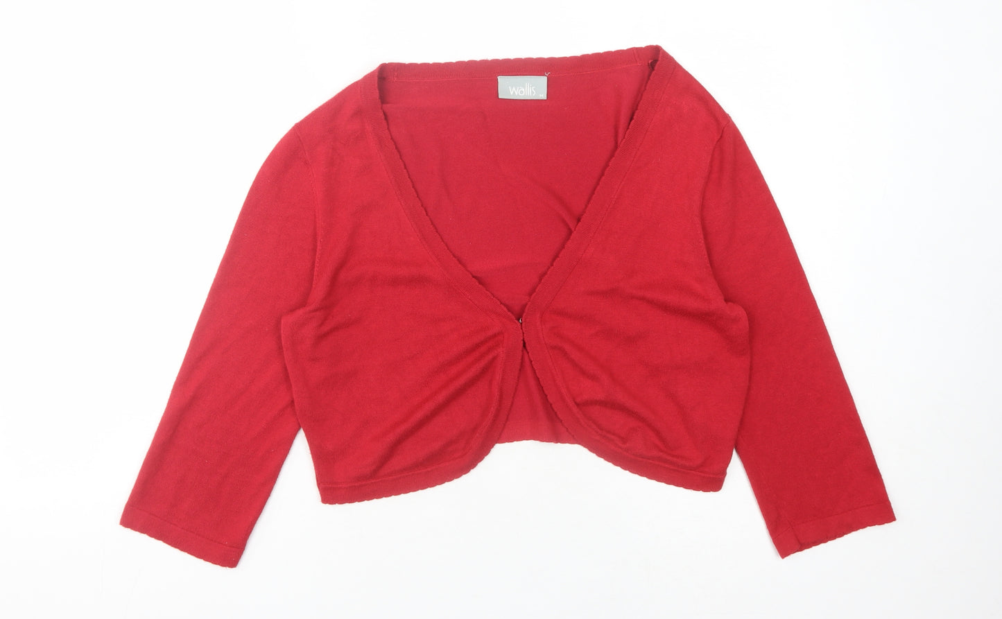 Wallis Women's Red Cardigan, M, V-Neck Long Sleeve