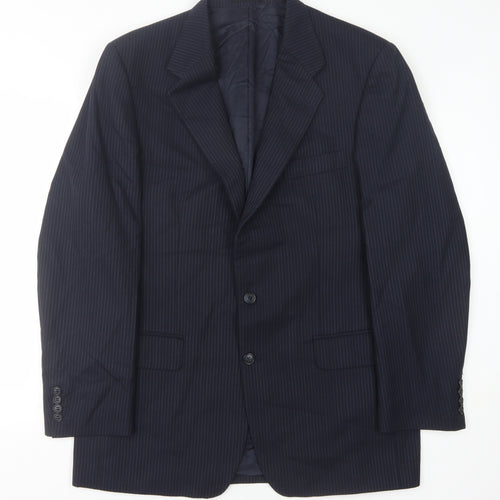 Magee Men's Blue Striped Blazer, Size 42 Long