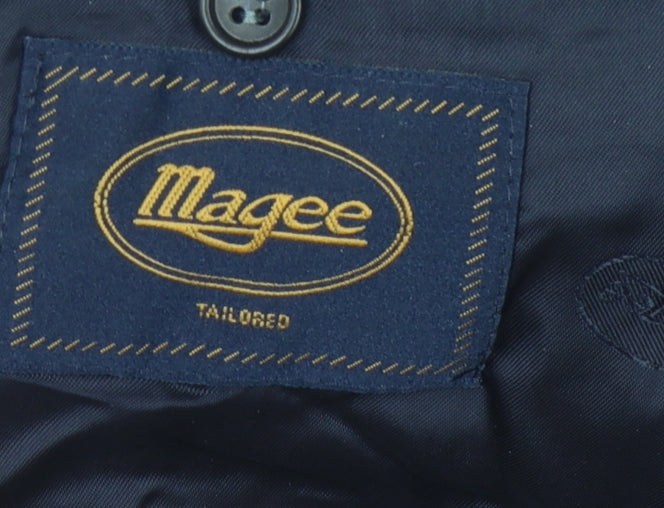 Magee Men's Blue Striped Blazer, Size 42 Long