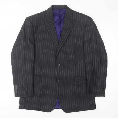 Berwin & Berwin Men's Grey Pinstripe Blazer, Size 40S