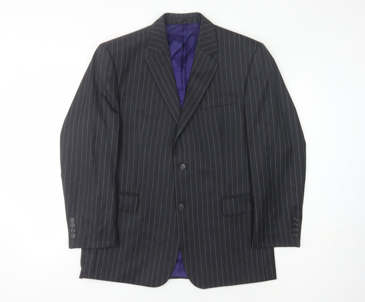 Berwin & Berwin Men's Grey Pinstripe Blazer, Size 40S