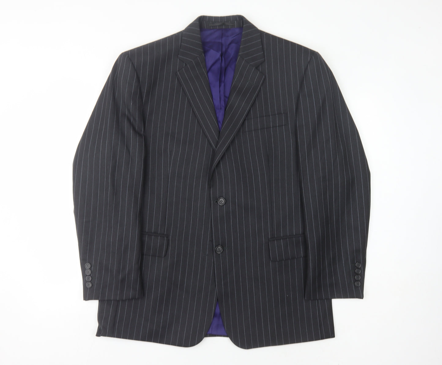 Berwin & Berwin Men's Grey Pinstripe Blazer, Size 40S