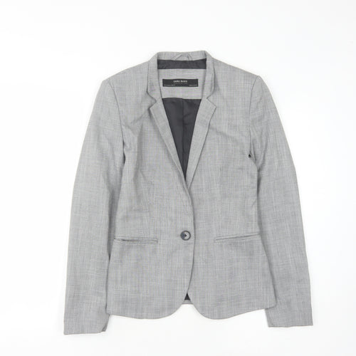 Zara Basic Women's Grey Blazer, Size 6, Business Casual