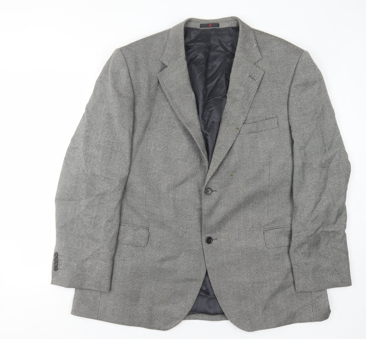Enrico Silvanni Grey Wool Blazer UK 50R Men's Jacket