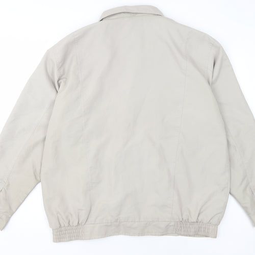 Vintage Men's Beige Basic Jacket Size L - Casual Style