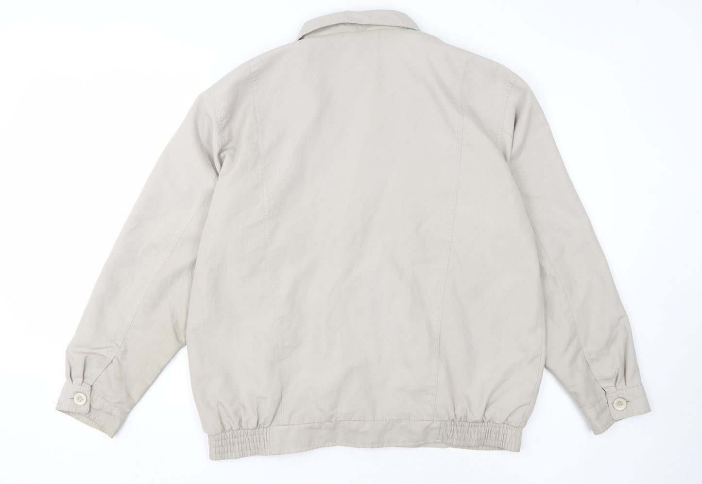 Vintage Men's Beige Basic Jacket Size L - Casual Style