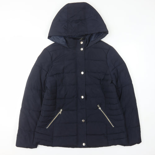 Dorothy Perkins Women's Blue Puffer Jacket Size 14