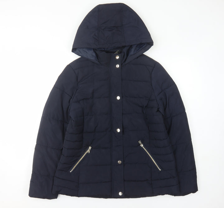 Dorothy Perkins Women's Blue Puffer Jacket Size 14