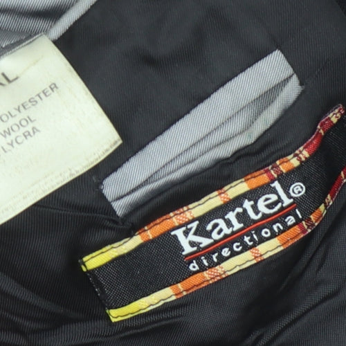 Kartel Men's Black Blazer Jacket Formal 44XL