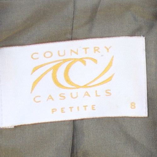Country Casuals Women's Brown Silk Linen Blazer Size 8