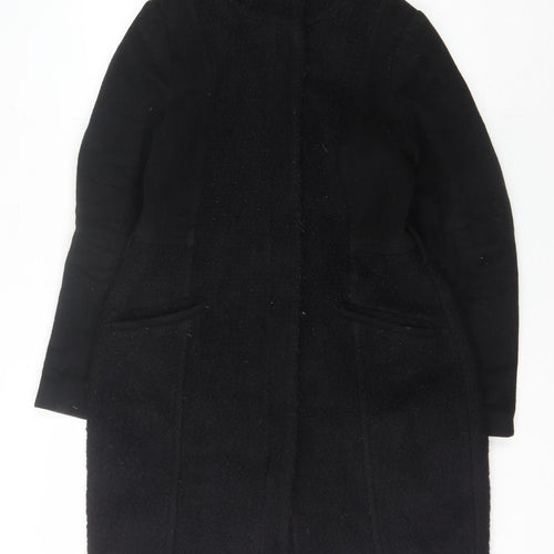 H&M Women's Black Long Overcoat Size 10