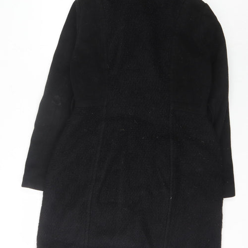 H&M Women's Black Long Overcoat Size 10