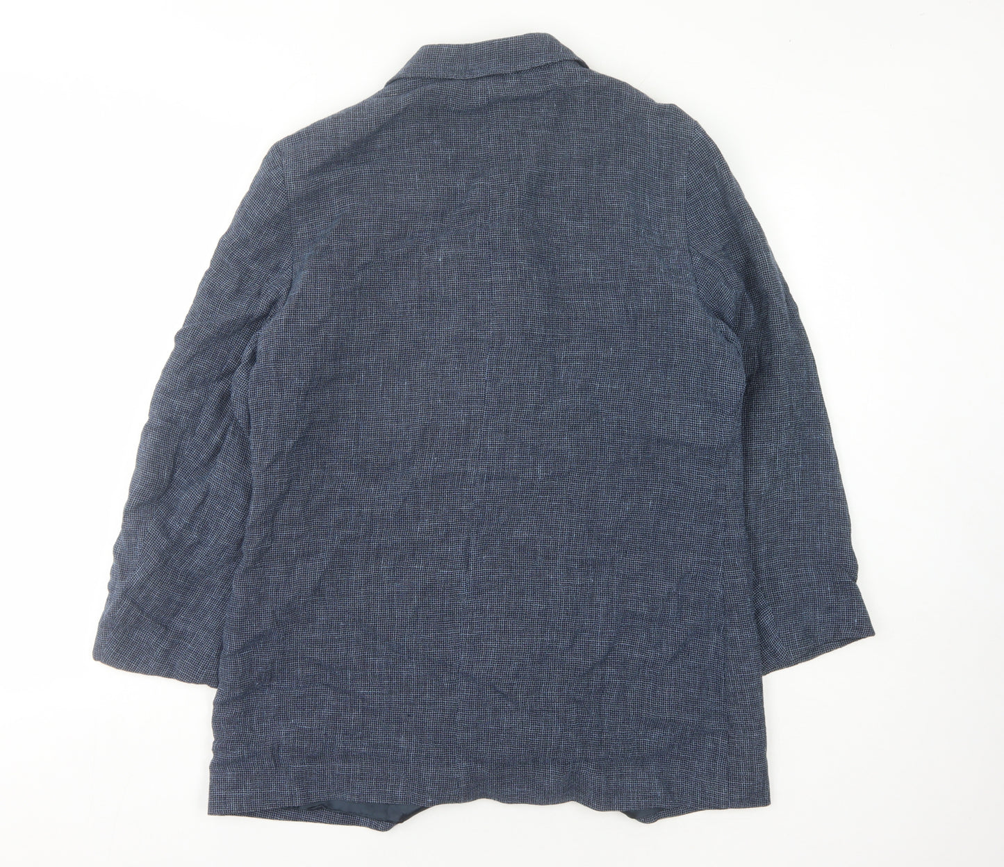 Marks and Spencer Women’s Blue Check Blazer Size 14