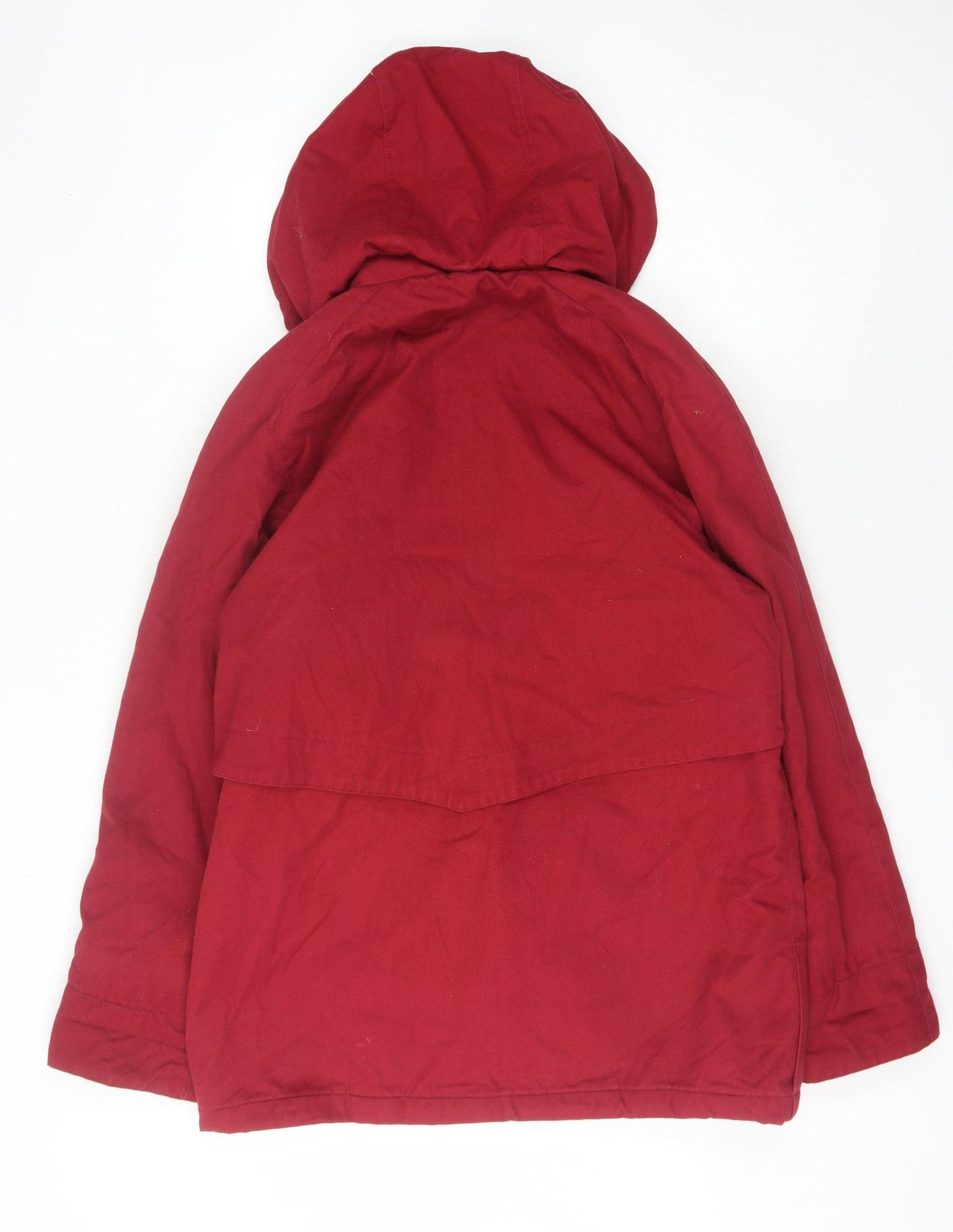 Telemac Women's Red M Parka Jacket, Hooded, Classic Style