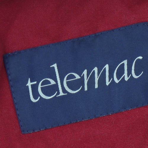 Telemac Women's Red M Parka Jacket, Hooded, Classic Style