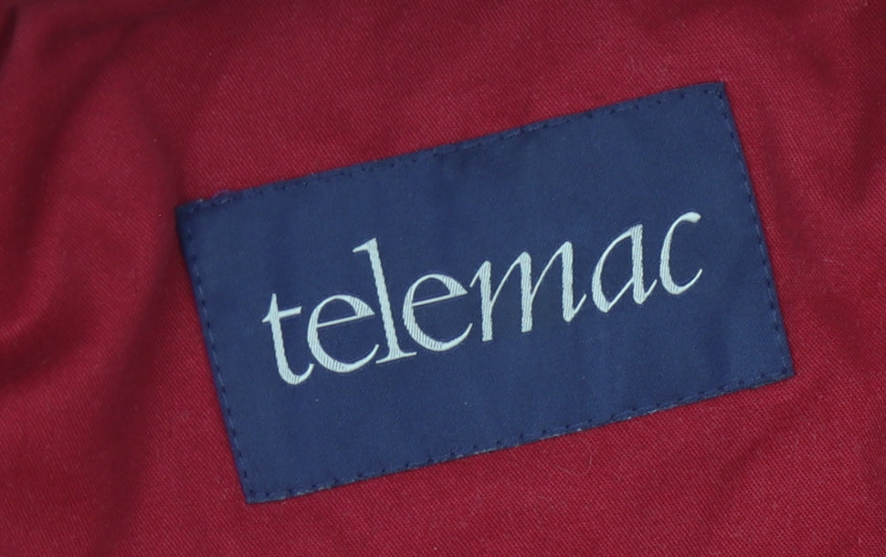Telemac Women's Red M Parka Jacket, Hooded, Classic Style