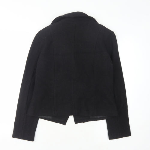 CMD Women's Black Cropped Blazer Size 12 Two-Button