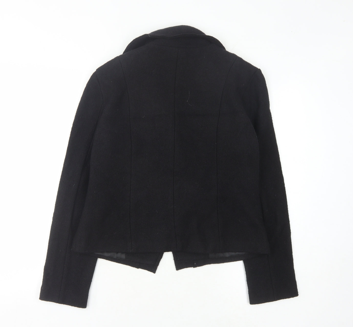 CMD Women's Black Cropped Blazer Size 12 Two-Button