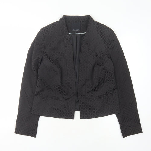 Debenhams Women's Black Geometric Blazer Size 14