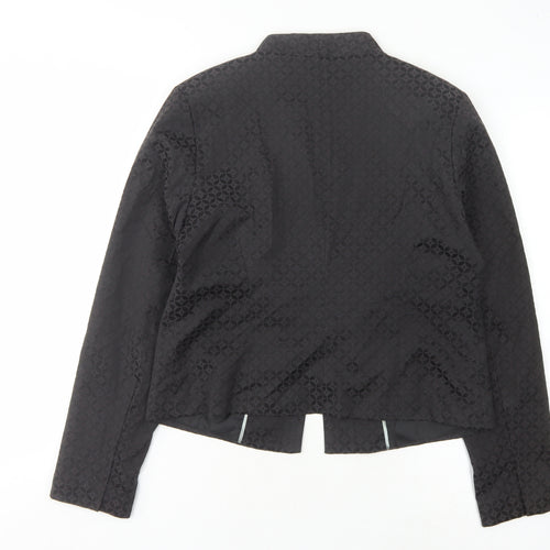 Debenhams Women's Black Geometric Blazer Size 14