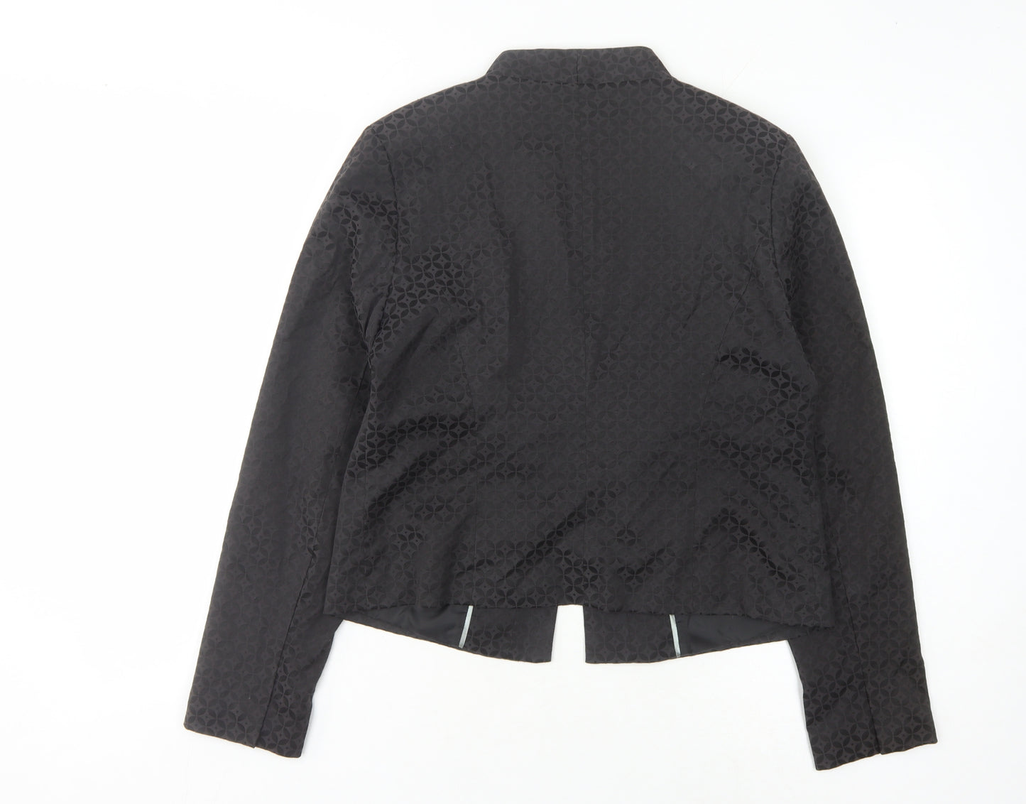 Debenhams Women's Black Geometric Blazer Size 14