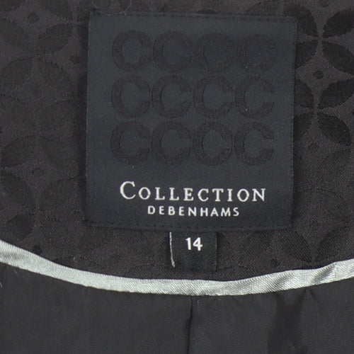 Debenhams Women's Black Geometric Blazer Size 14