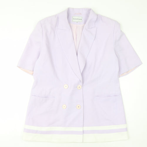 Gina Women's Purple Blazer S, Mid-Length Double-Breasted