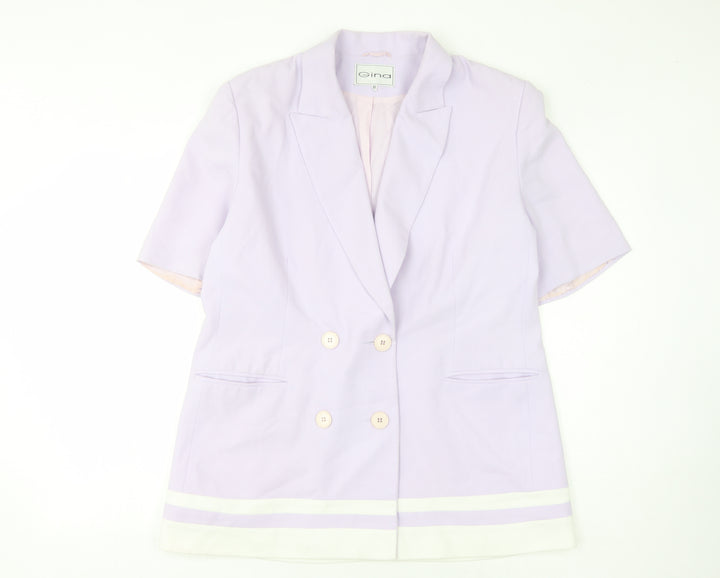 Gina Women's Purple Blazer S, Mid-Length Double-Breasted