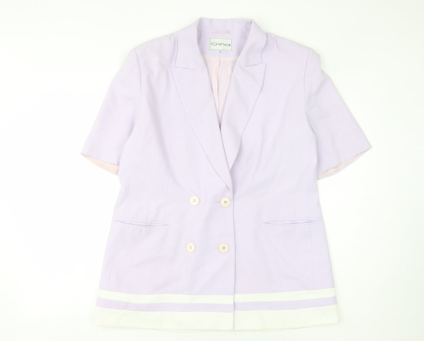 Gina Women's Purple Blazer S, Mid-Length Double-Breasted