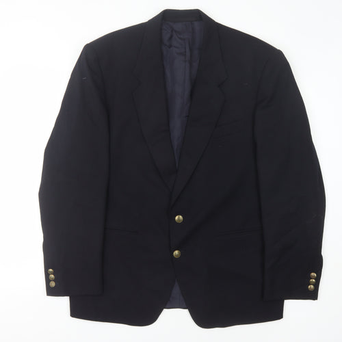 Hornes Men's Black Blazer 40R Classic Formal Jacket