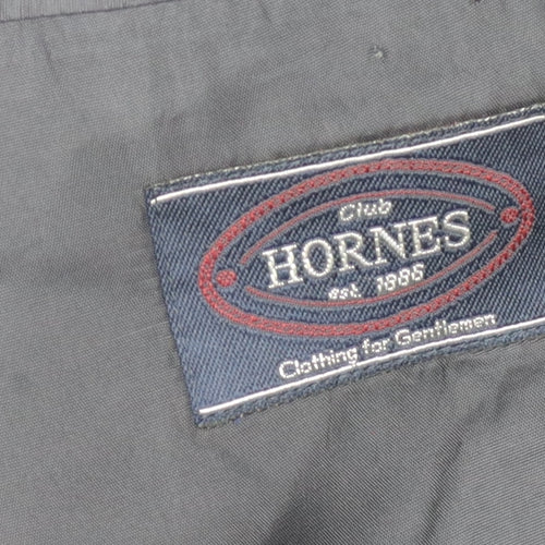 Hornes Men's Black Blazer 40R Classic Formal Jacket