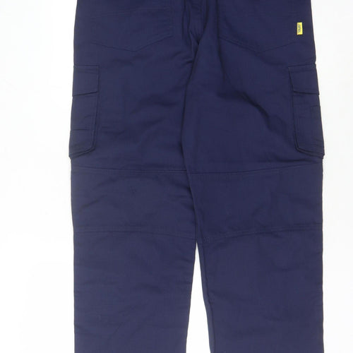 Trojan Men's Blue Cargo Trousers, 32 in Waist