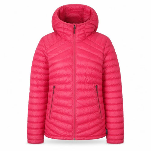 Decathlon Girls Red Puffer Jacket 2XS Lightweight Hooded Zip
