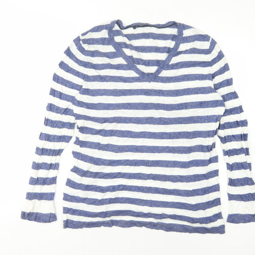 Tommy Hilfiger Women’s Blue Striped Pullover Jumper L