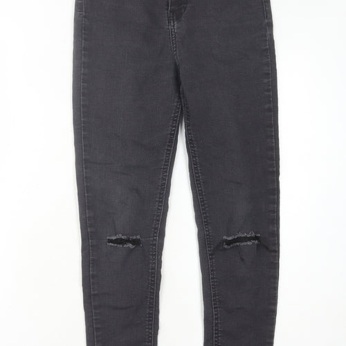 Lipsy Girls Black Skinny Jeans, 12 Years, Ripped Distressed