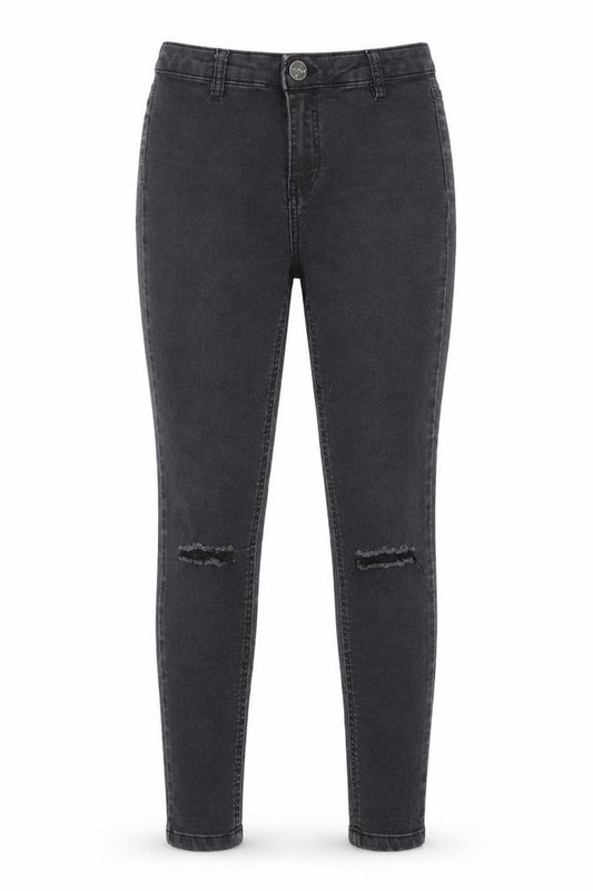 Lipsy Girls Black Skinny Jeans, 12 Years, Ripped Distressed
