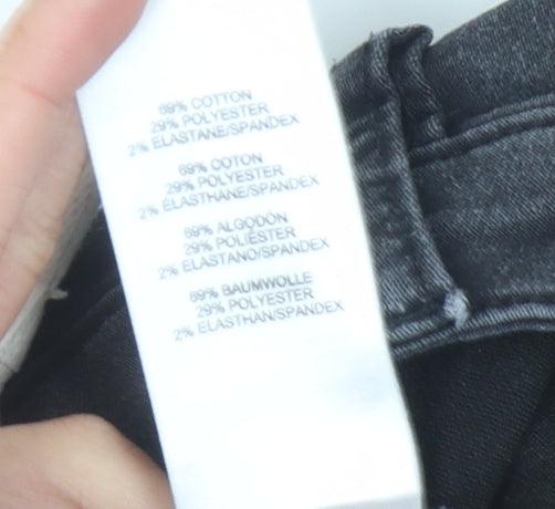 Lipsy Girls Black Skinny Jeans, 12 Years, Ripped Distressed