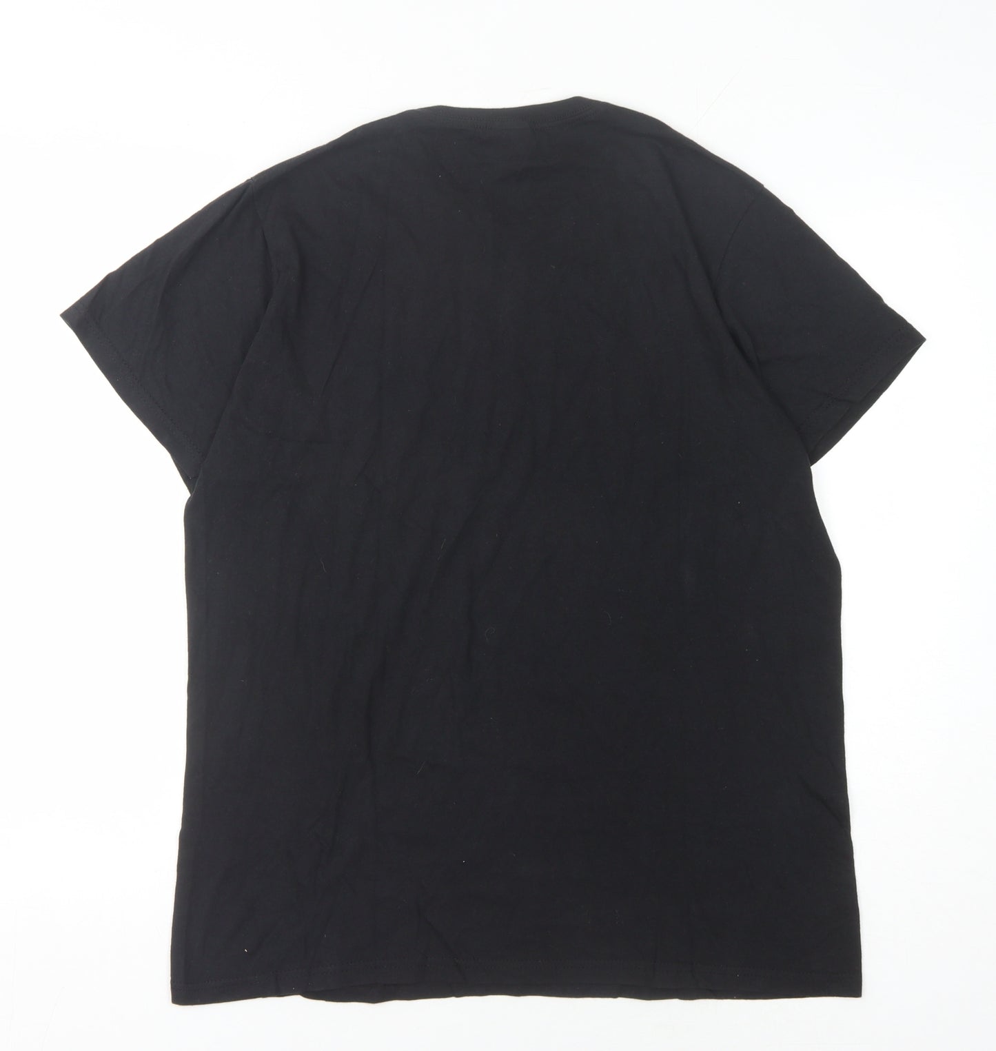 Russell Unisex Black Cotton T-Shirt Size L